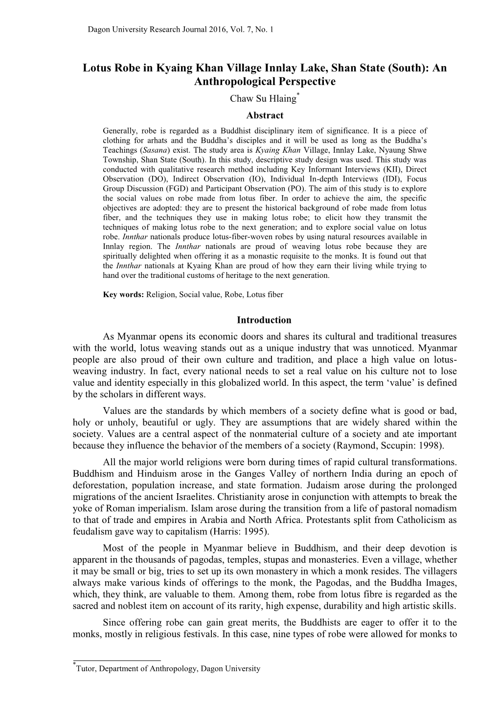 A Semantic Study of Taste-Related Words in the Myanmar Language