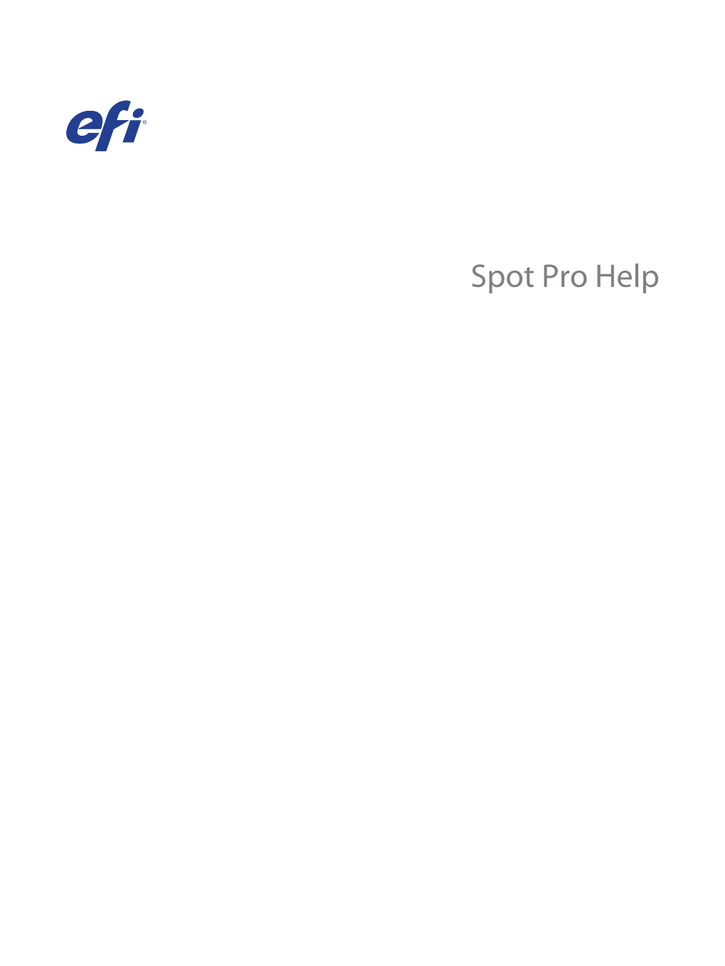 Spot Pro Help © 2019 Electronics for Imaging, Inc