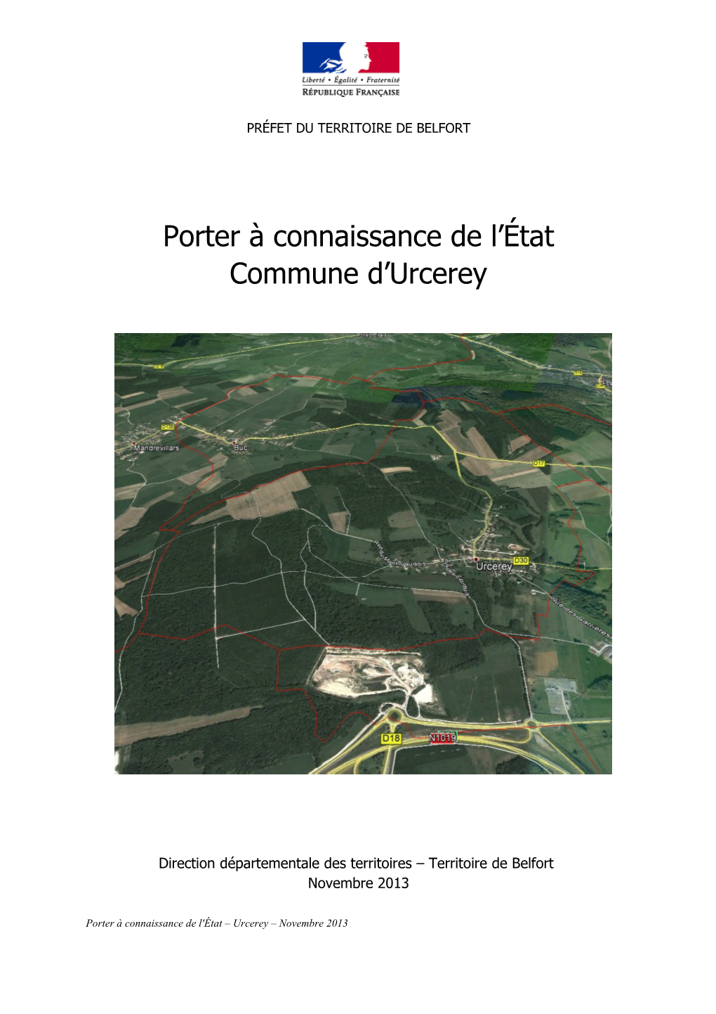 Porter À Connaissance De L'état Commune D'urcerey