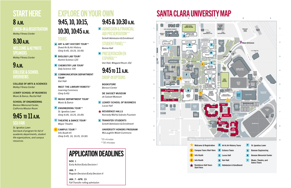 Start Here Santa Clara University Map Explore on Your