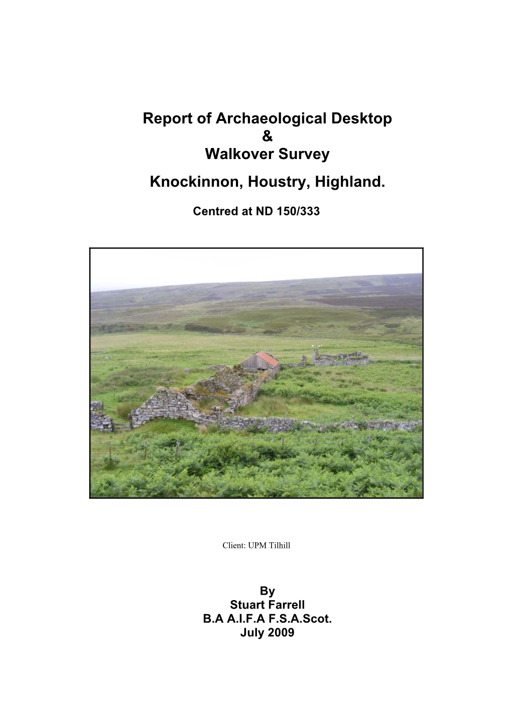 Report of Archaeological Desktop &