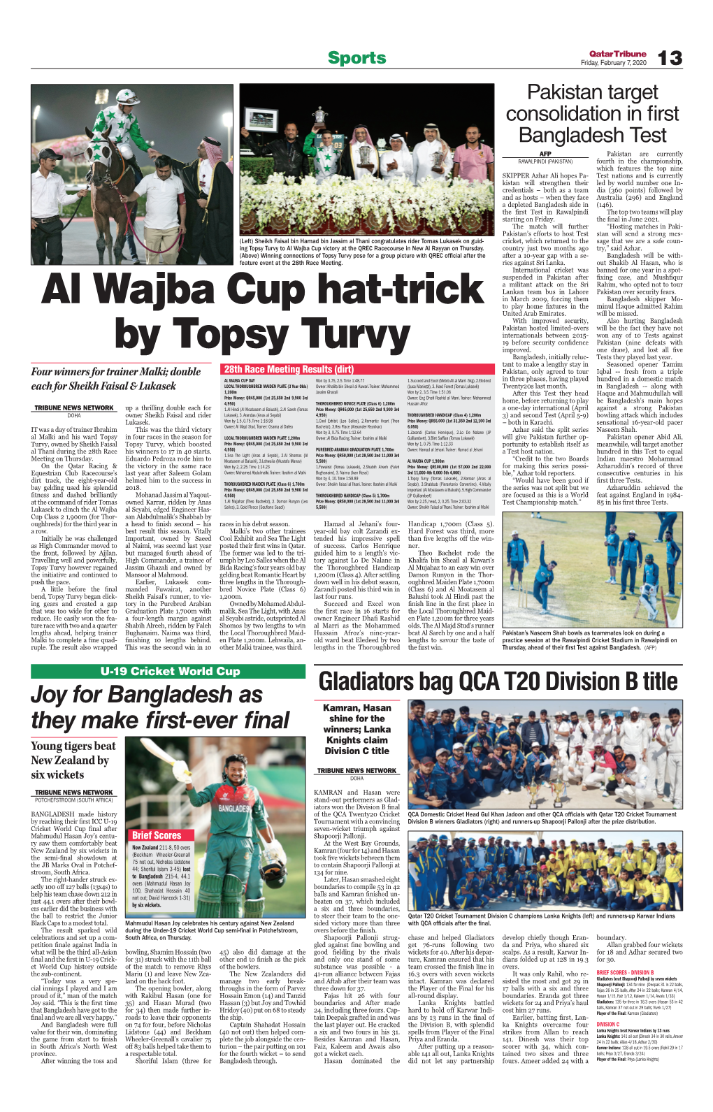 Al Wajba Cup Hat-Trick by Topsy Turvy