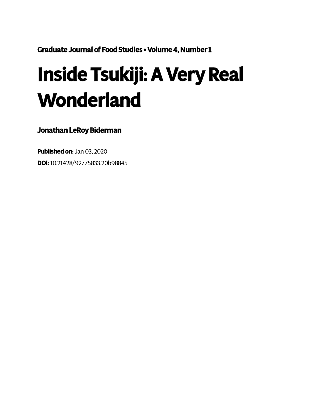 Inside Tsukiji: a Very Real Wonderland