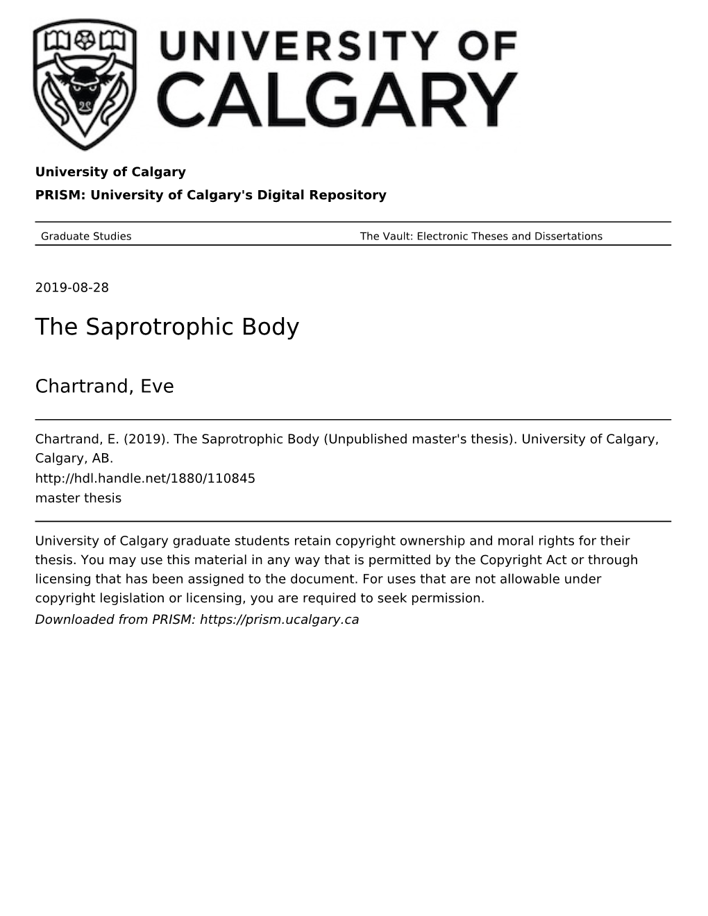 The Saprotrophic Body