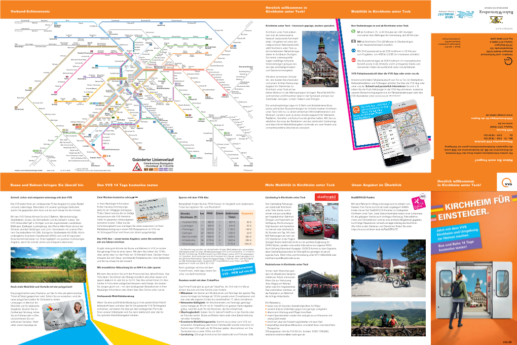 Verbund-Schienennetzverbund-Verbund Schienennetznnetz Vvsvvs Kirchheim Unter Teck! Mobilität in Kirchheim Unter Teck