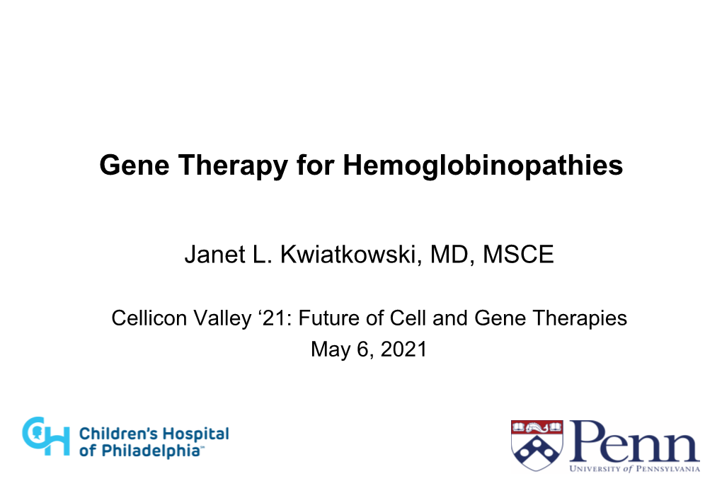 Gene Therapy for Hemoglobinopathies