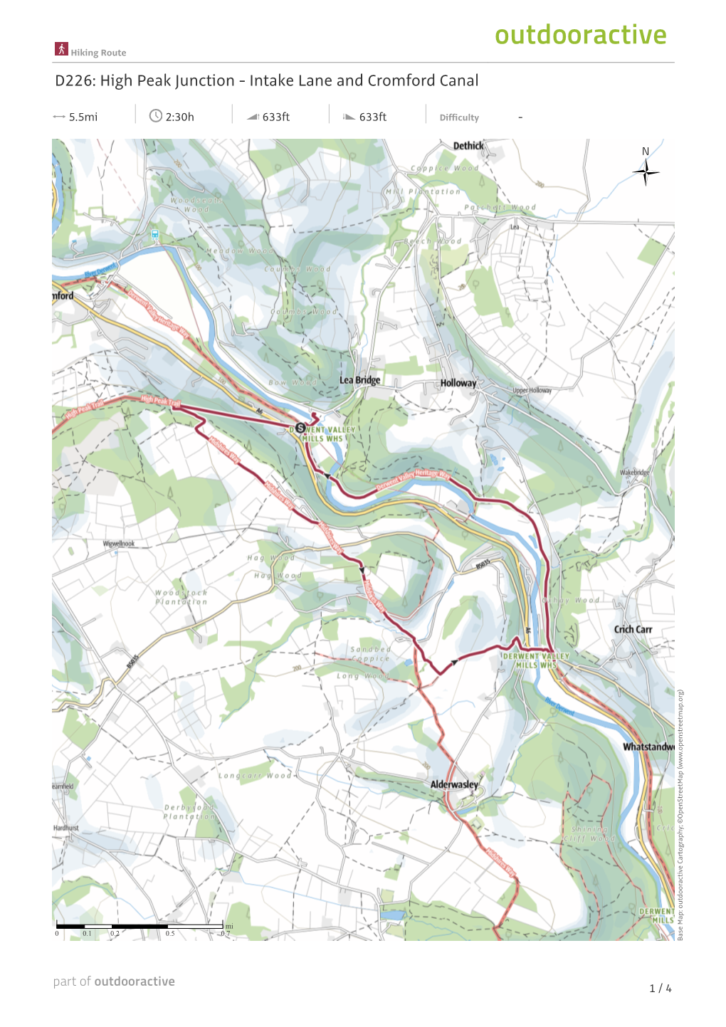 D226: High Peak Junction - Intake Lane and Cromford Canal