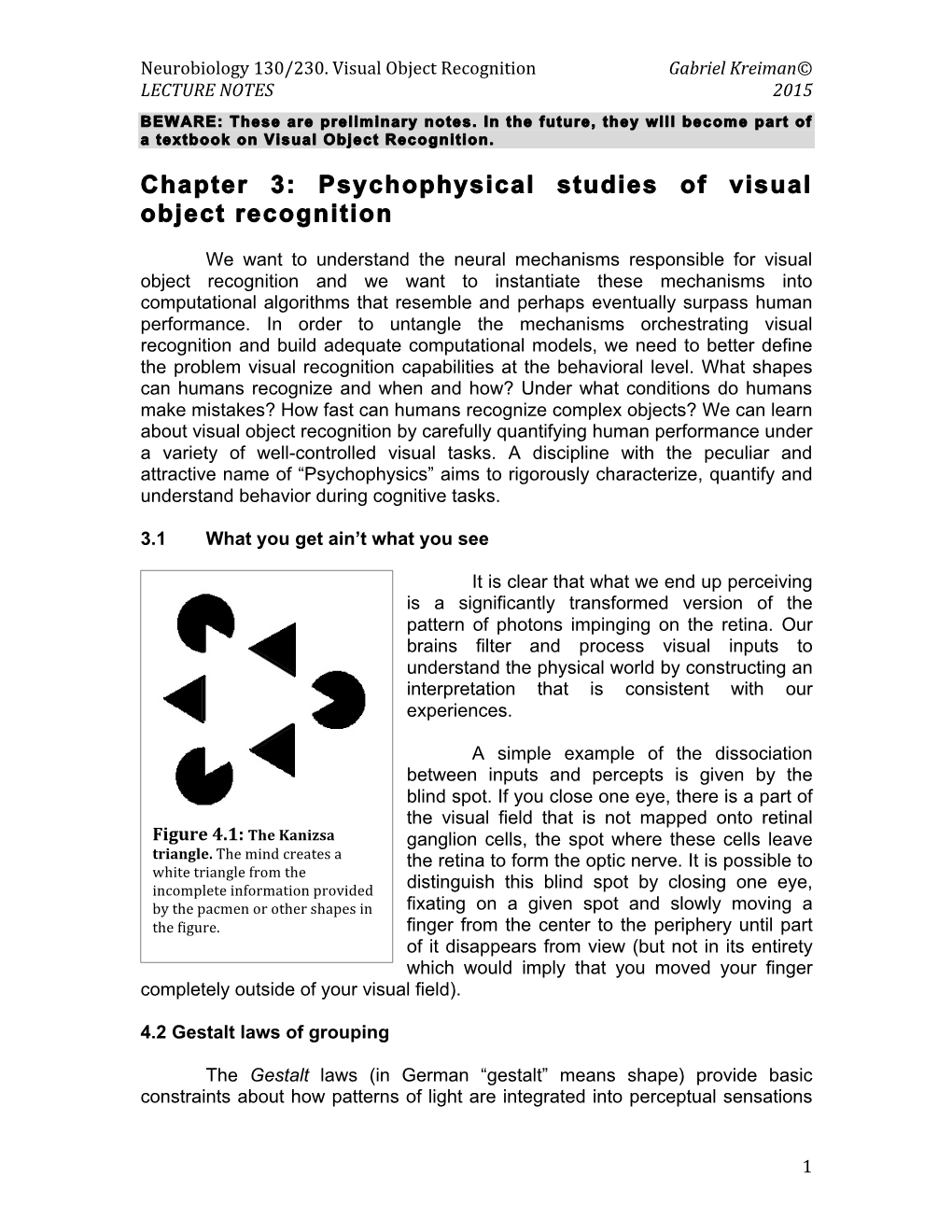 Psychophysical Studies of Visual Object Recognition
