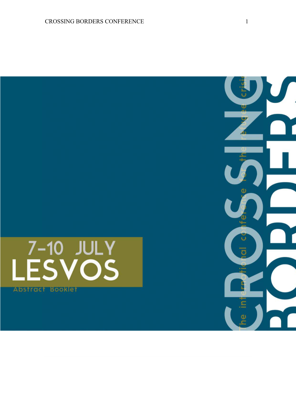 Crossing Borders Conference 1