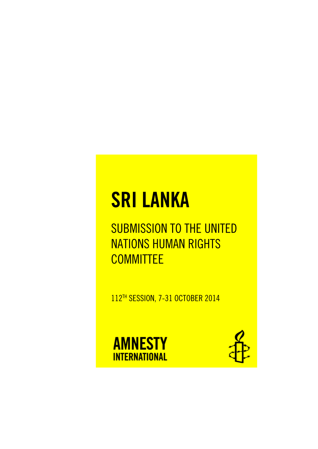 Sri Lanka Submission to the United Nations Human Rights Committee