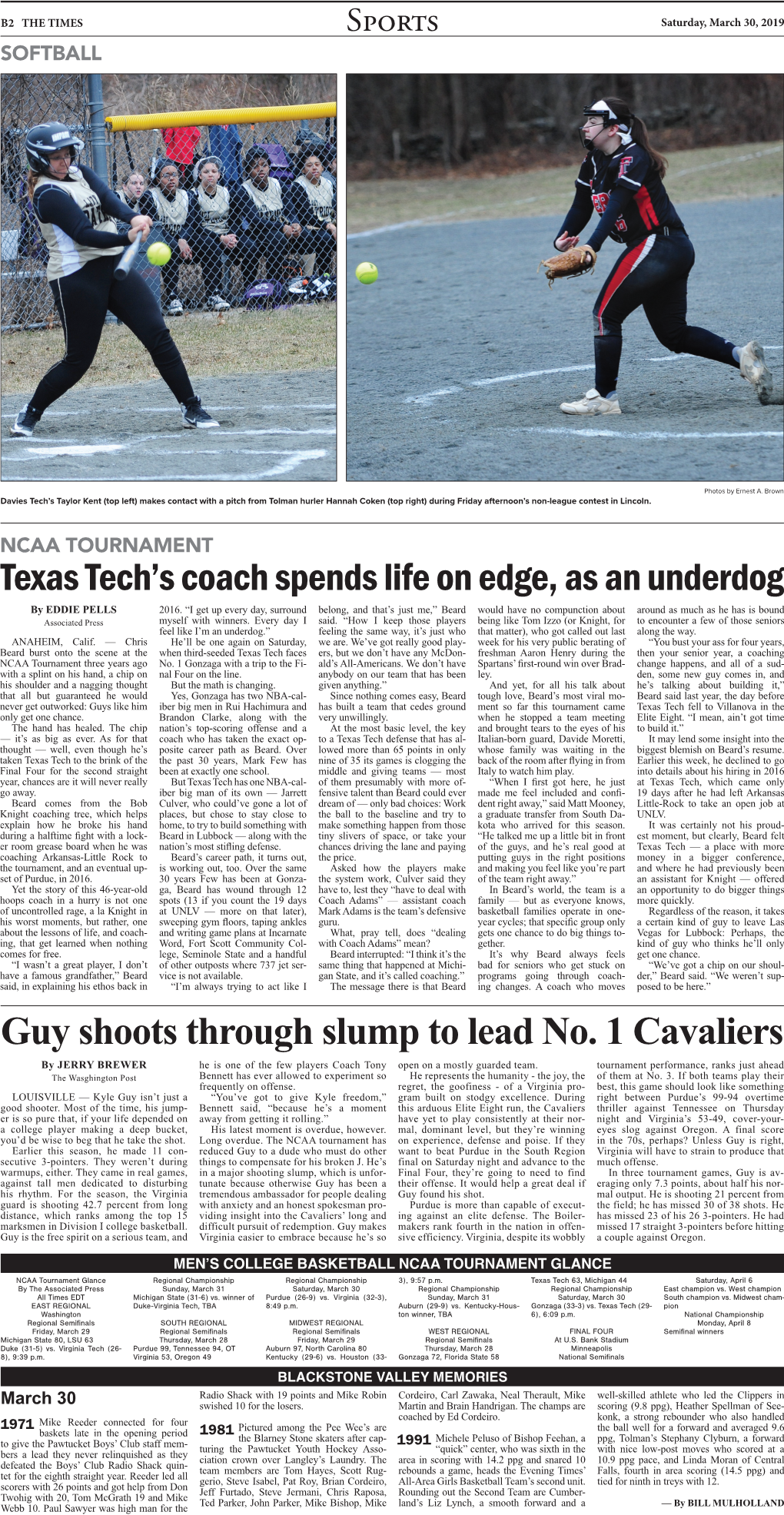Texas Tech's Coach Spends Life on Edge, As an Underdog Guy Shoots