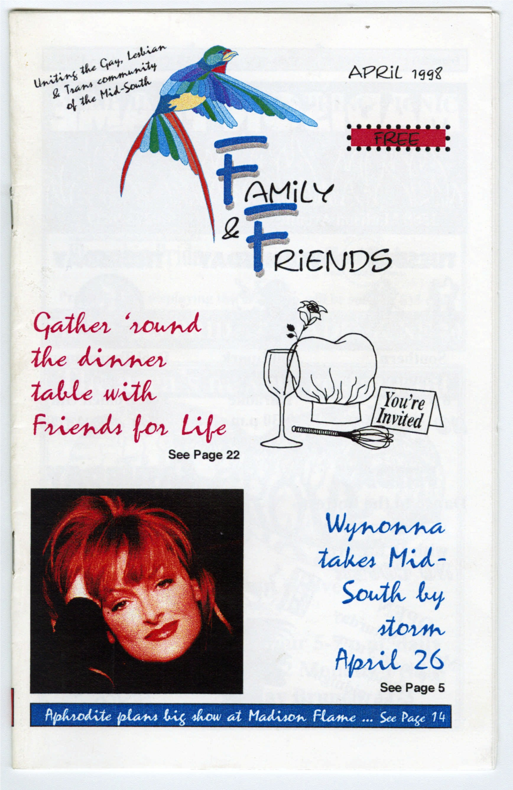 Lable with Ffmends for Life See Page 22 Aphrodite Plans Big Show At