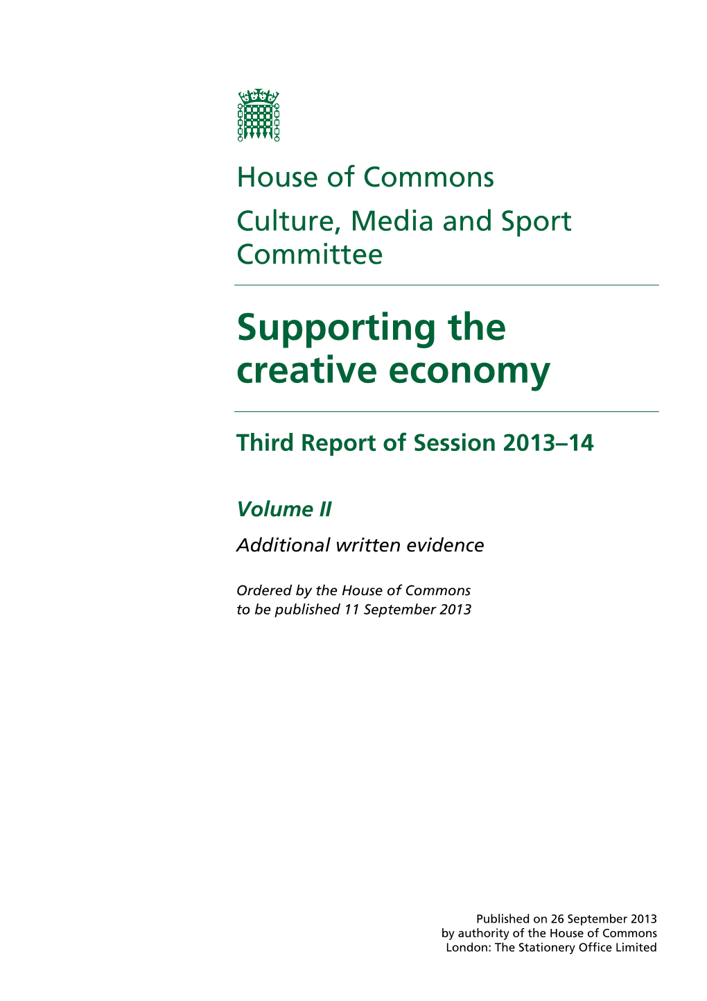 Supporting the Creative Economy