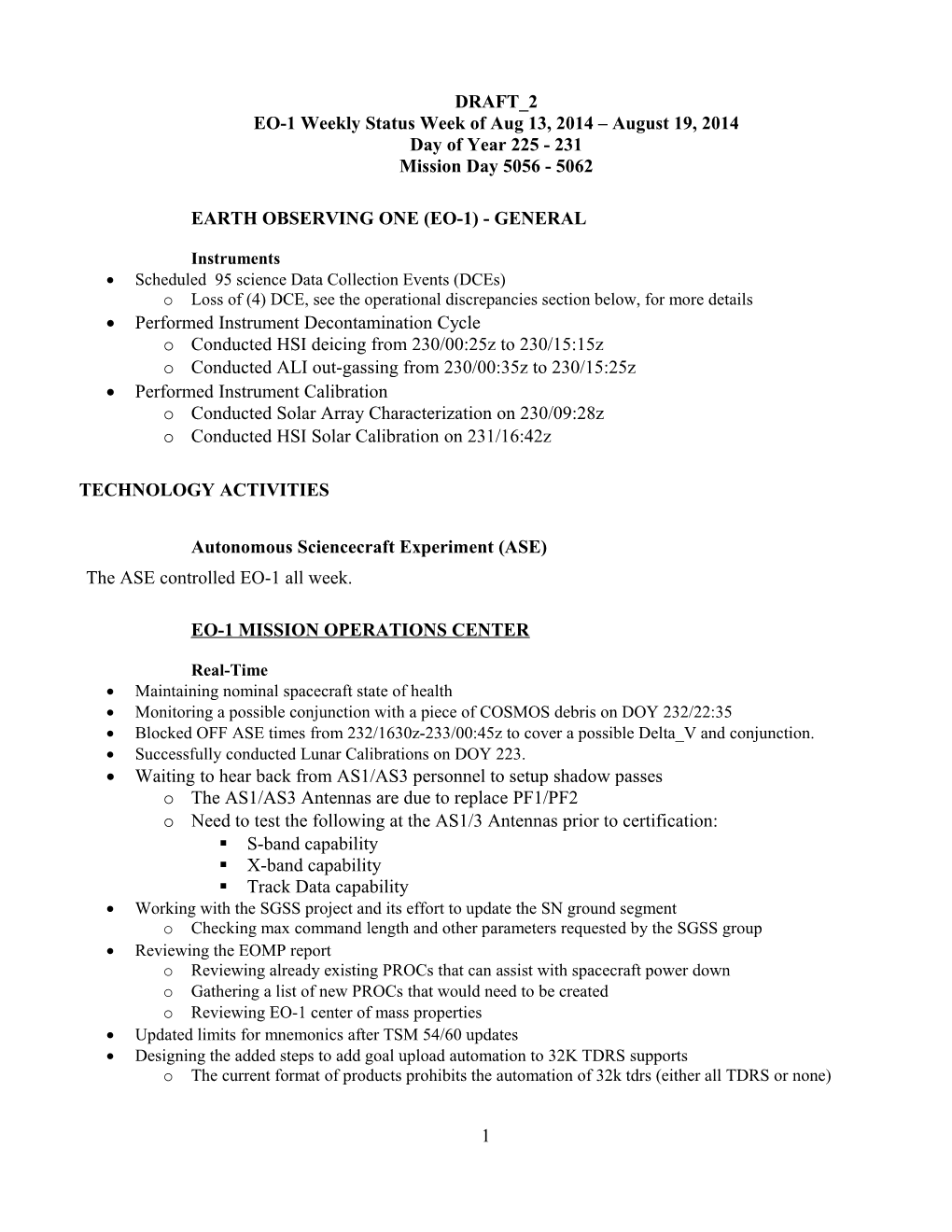 EO-1 Status Week of Jan 20-26, 2001 s4