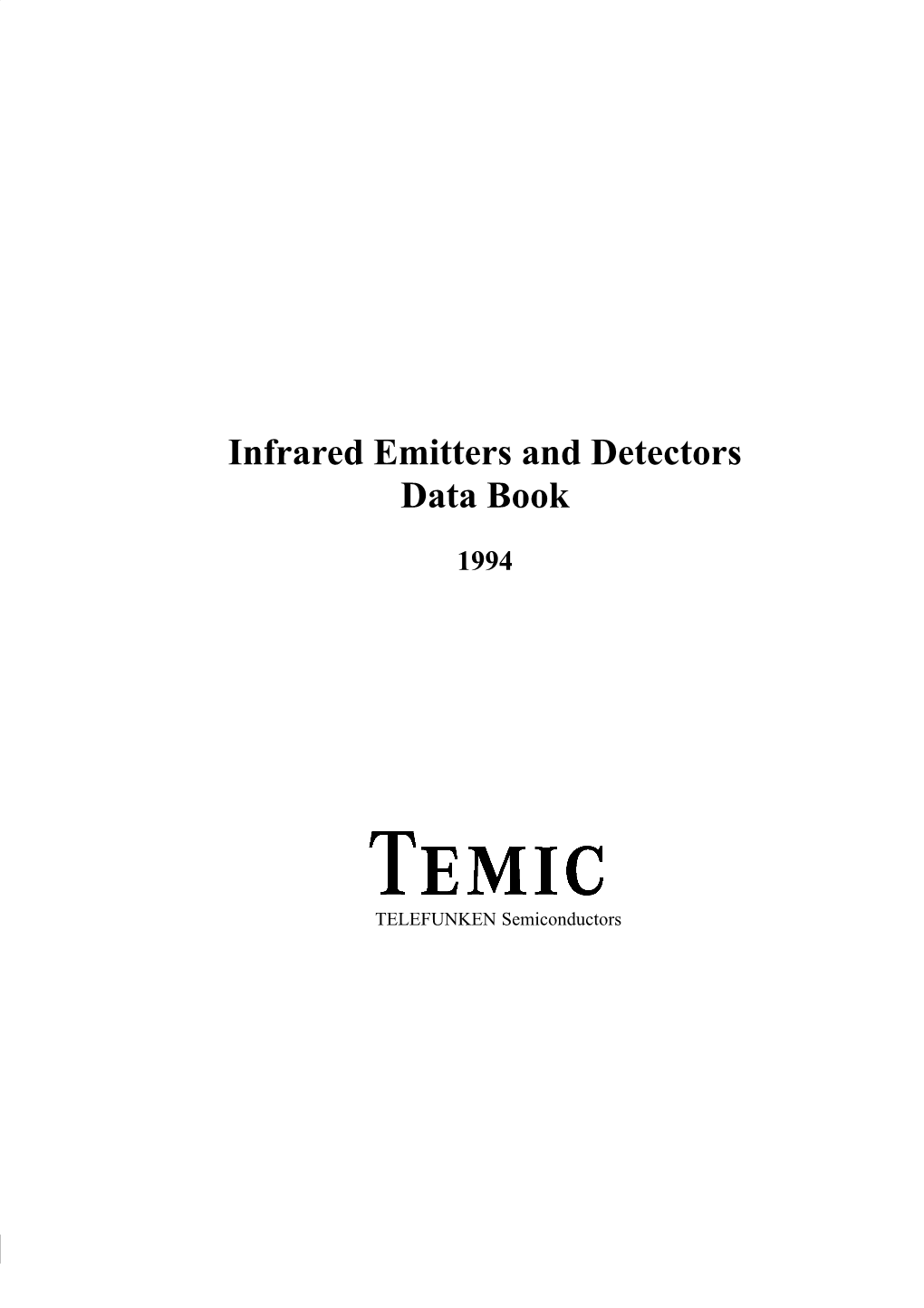 Infrared Emitters and Detectors Data Book