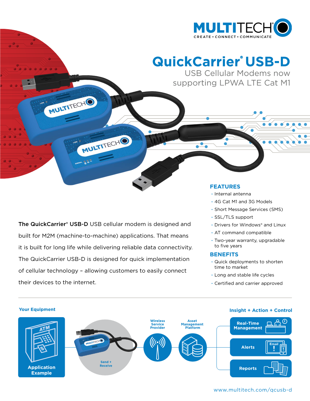 Quickcarrier® USB-D USB Cellular Modems Now Supporting LPWA LTE Cat M1