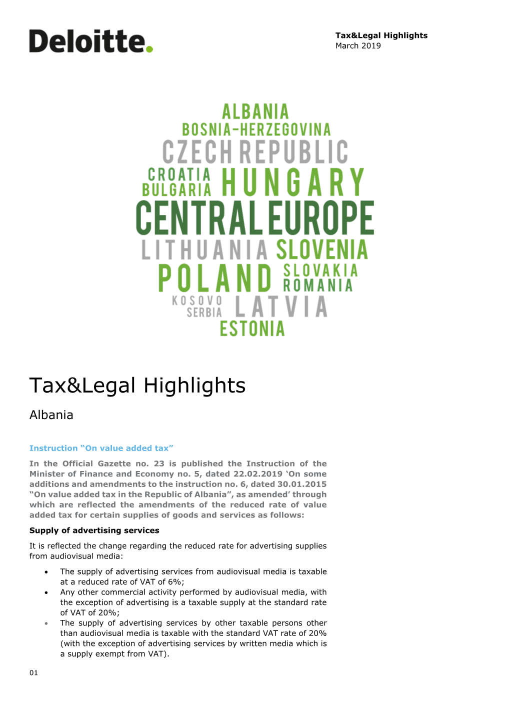 Tax & Legal Highlights