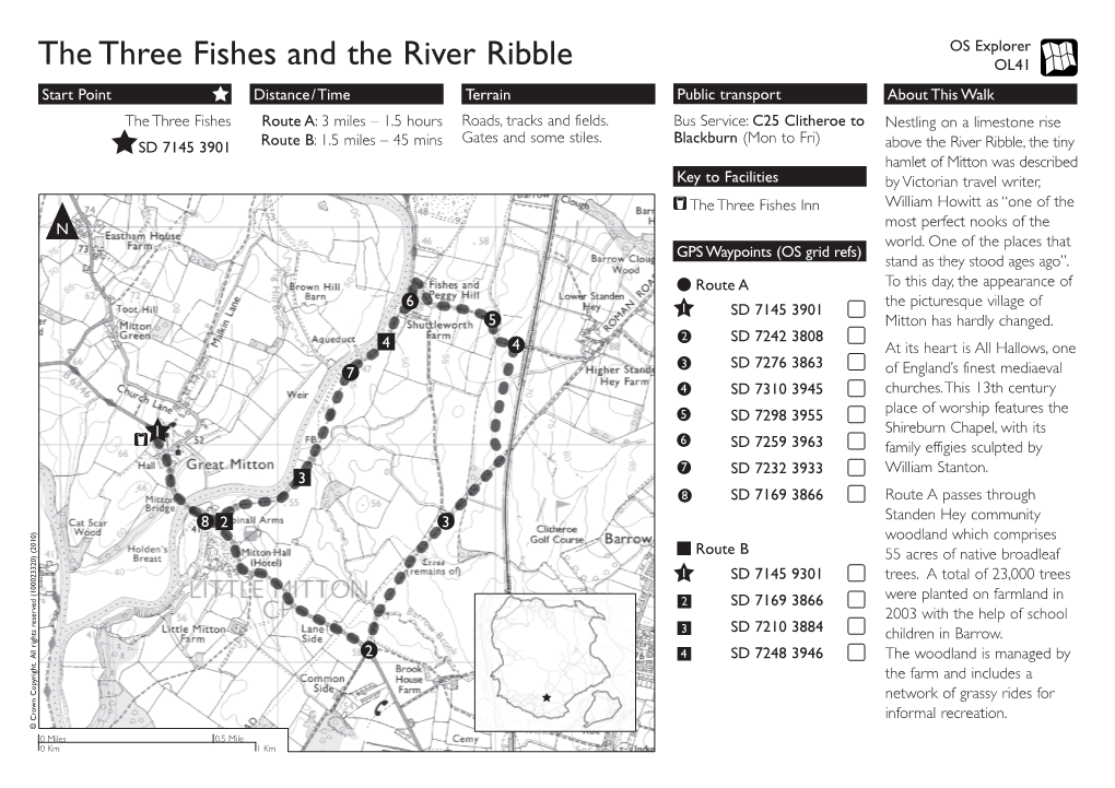 The Three Fishes and the River Ribble