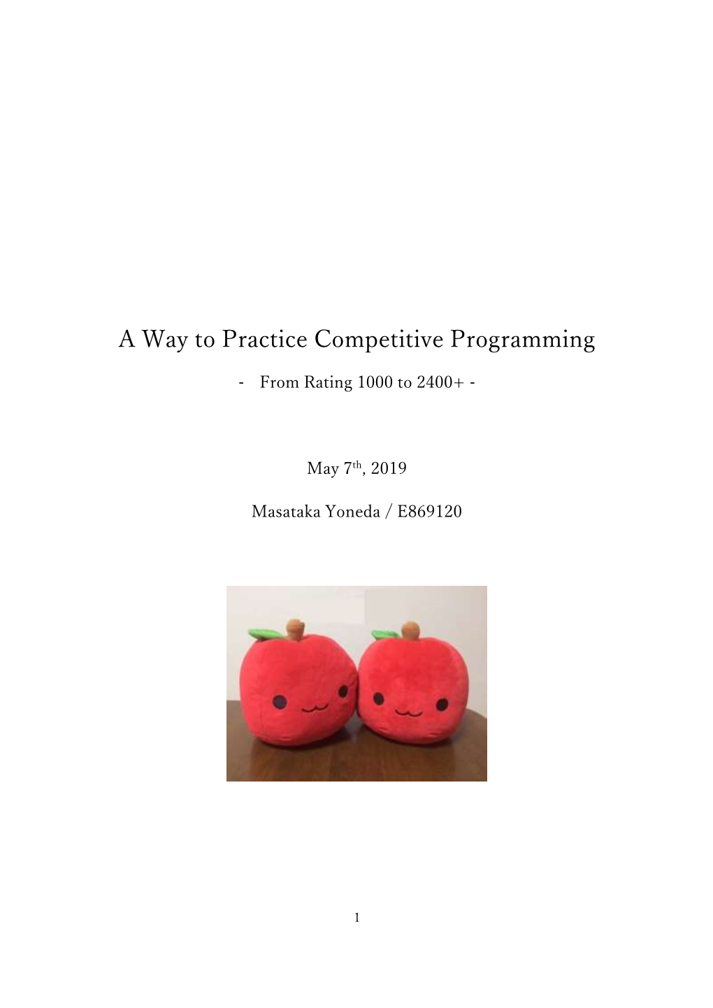 A Way to Practice Competitive Programming