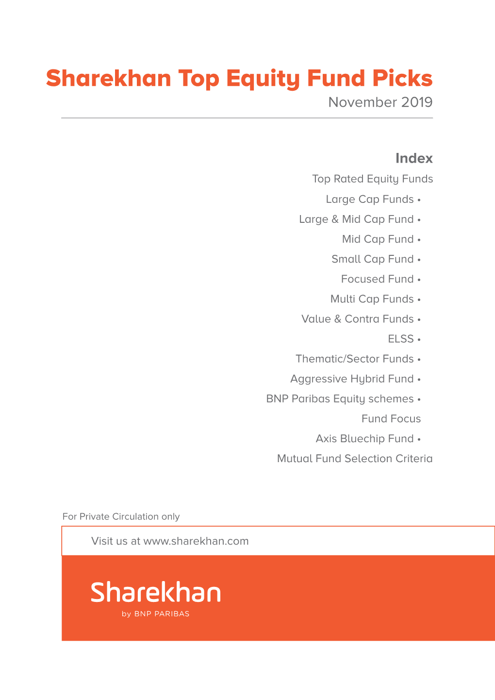 Sharekhan Top Equity Fund Picks November 2019