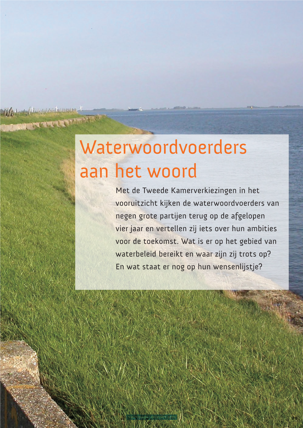 Waterwoordvoerders Aan Het Woord