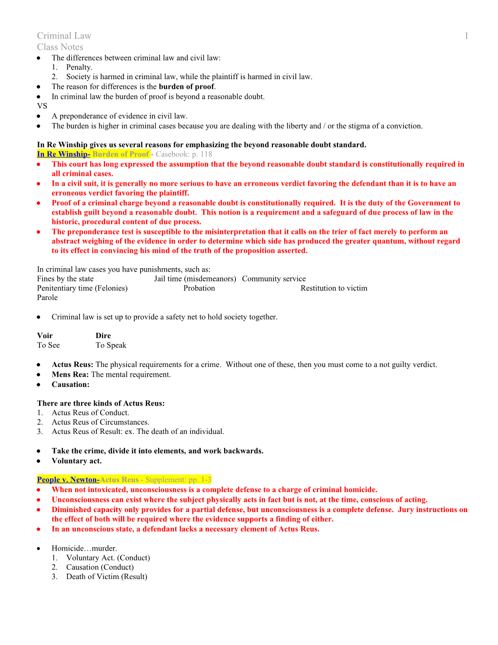 The Differences Between Criminal Law and Civil Law