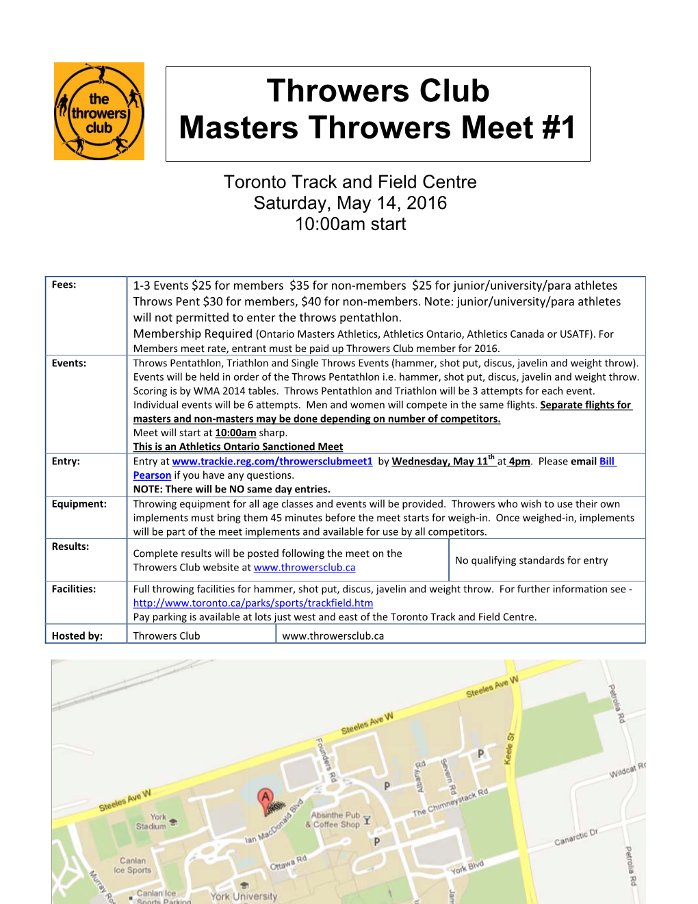 Throwers Club Masters Throwers Meet #1
