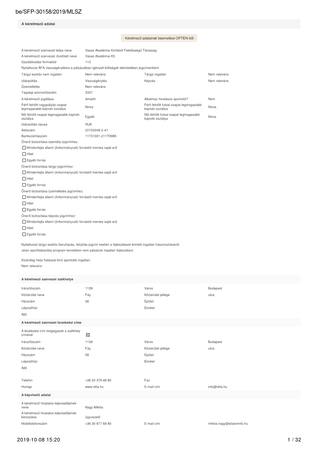 Be/SFP-30158/2019/MLSZ