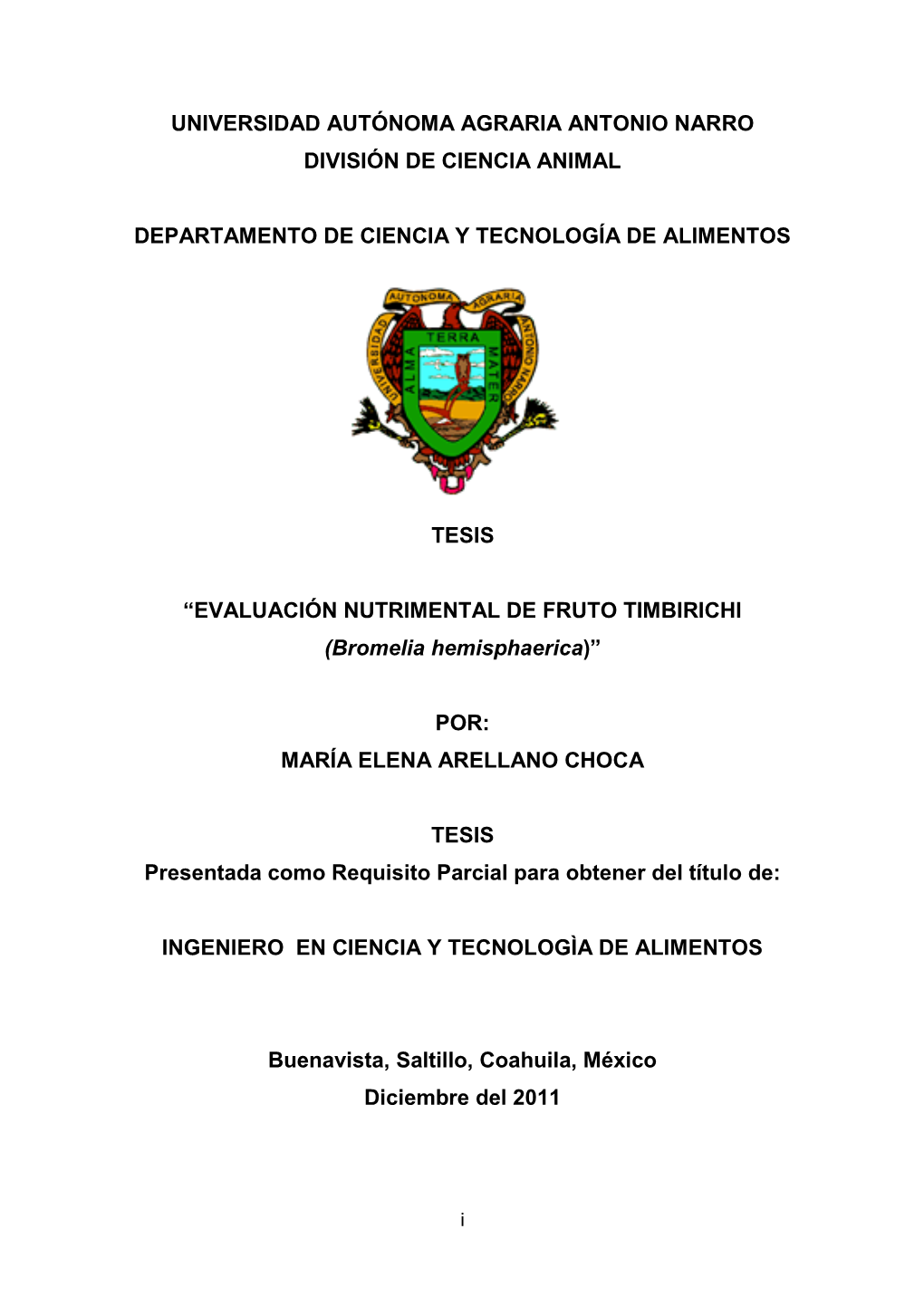 Universidad Autónoma Agraria Antnio Narro