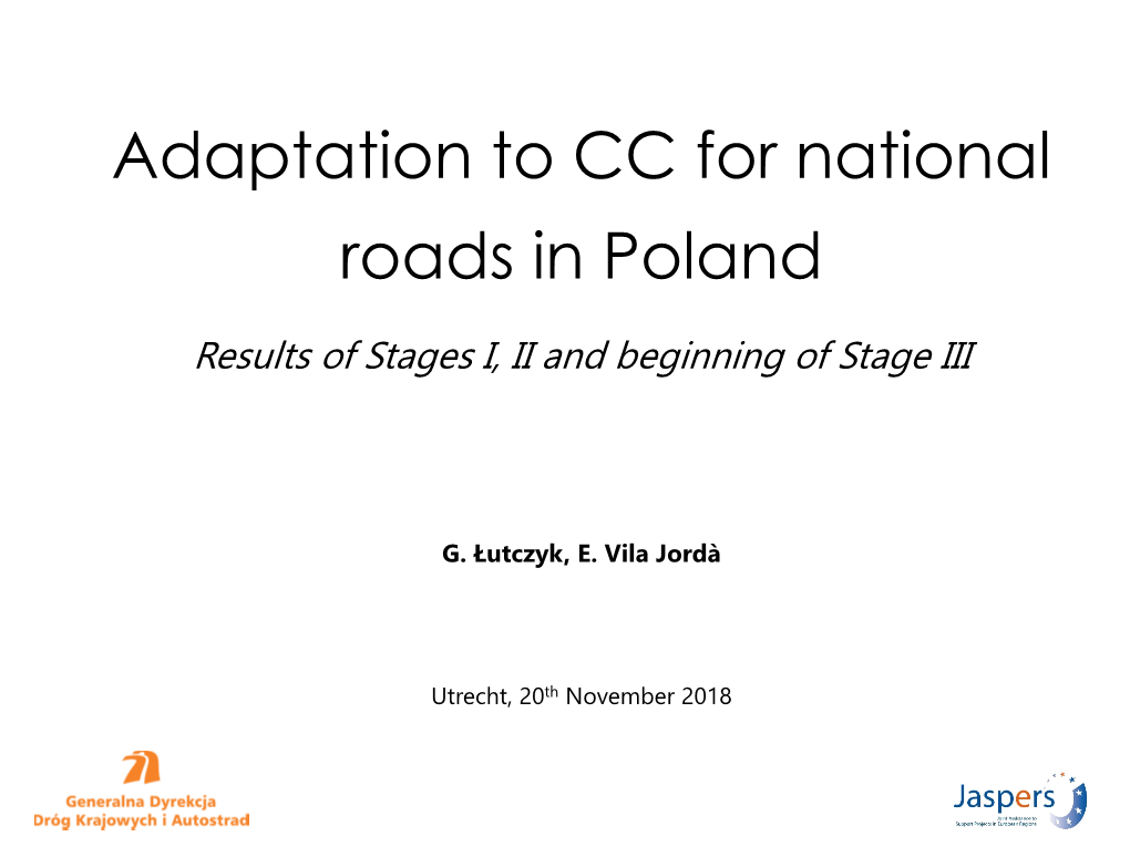 Adaptation to CC for National Roads in Poland