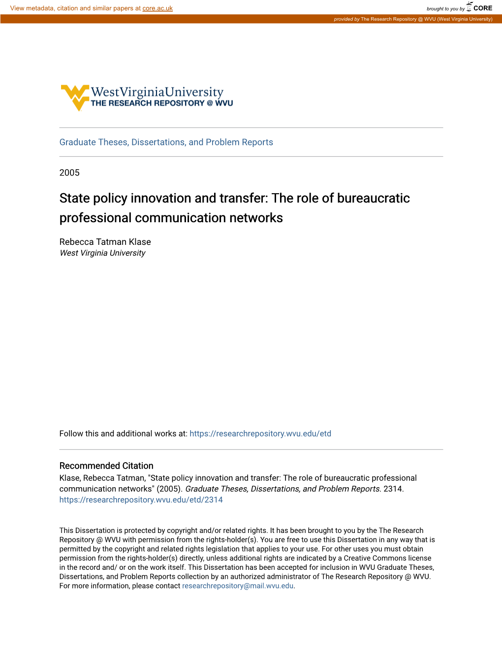 The Role of Bureaucratic Professional Communication Networks