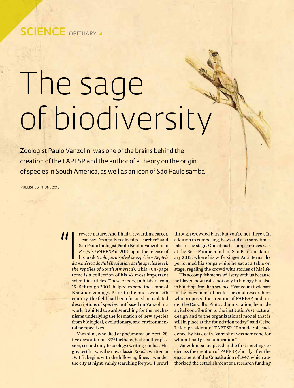 The Sage of Biodiversity