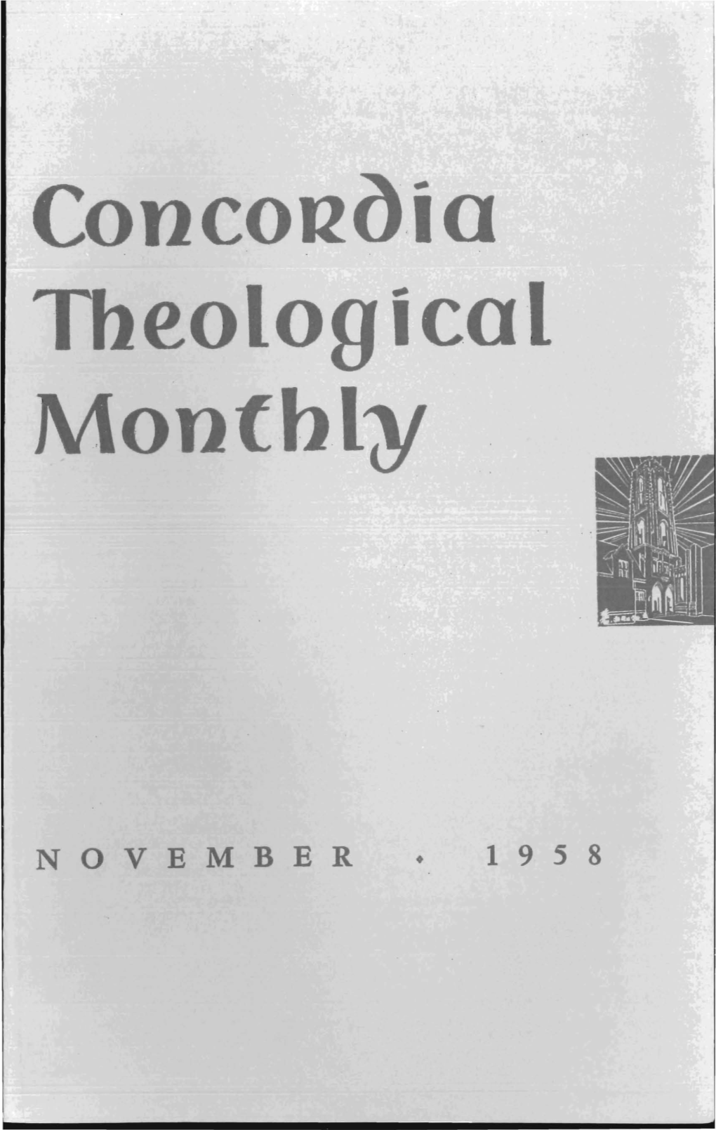 Concoll()Ia Theological Monthly