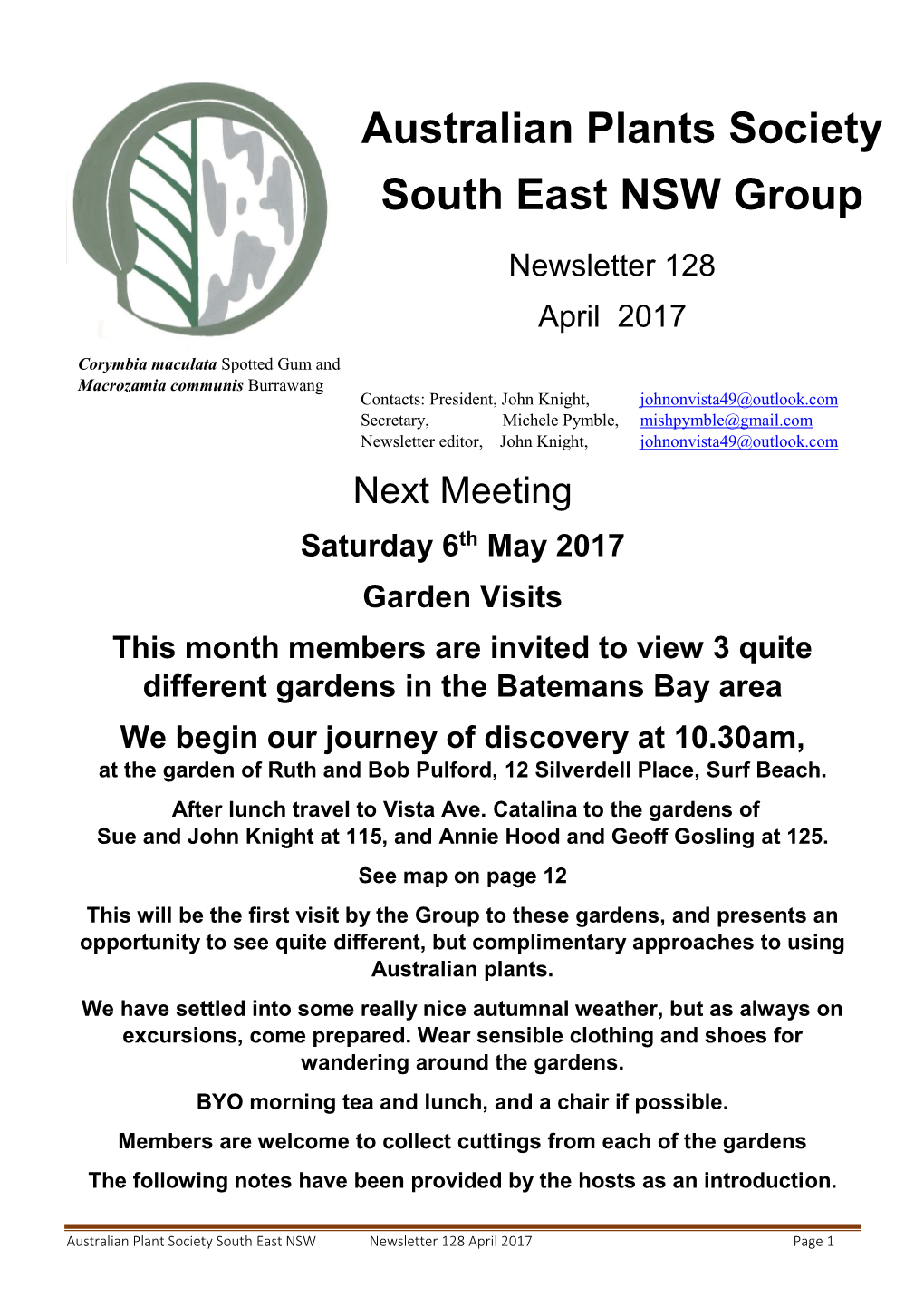 Australian Plants Society South East NSW Group