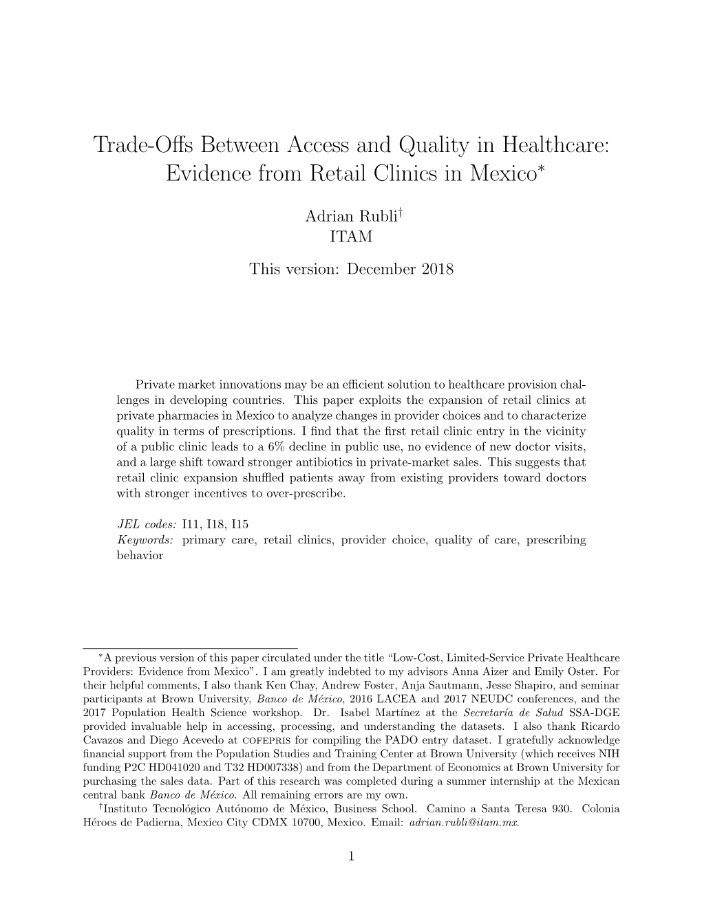 Trade-Offs Between Access and Quality in Healthcare