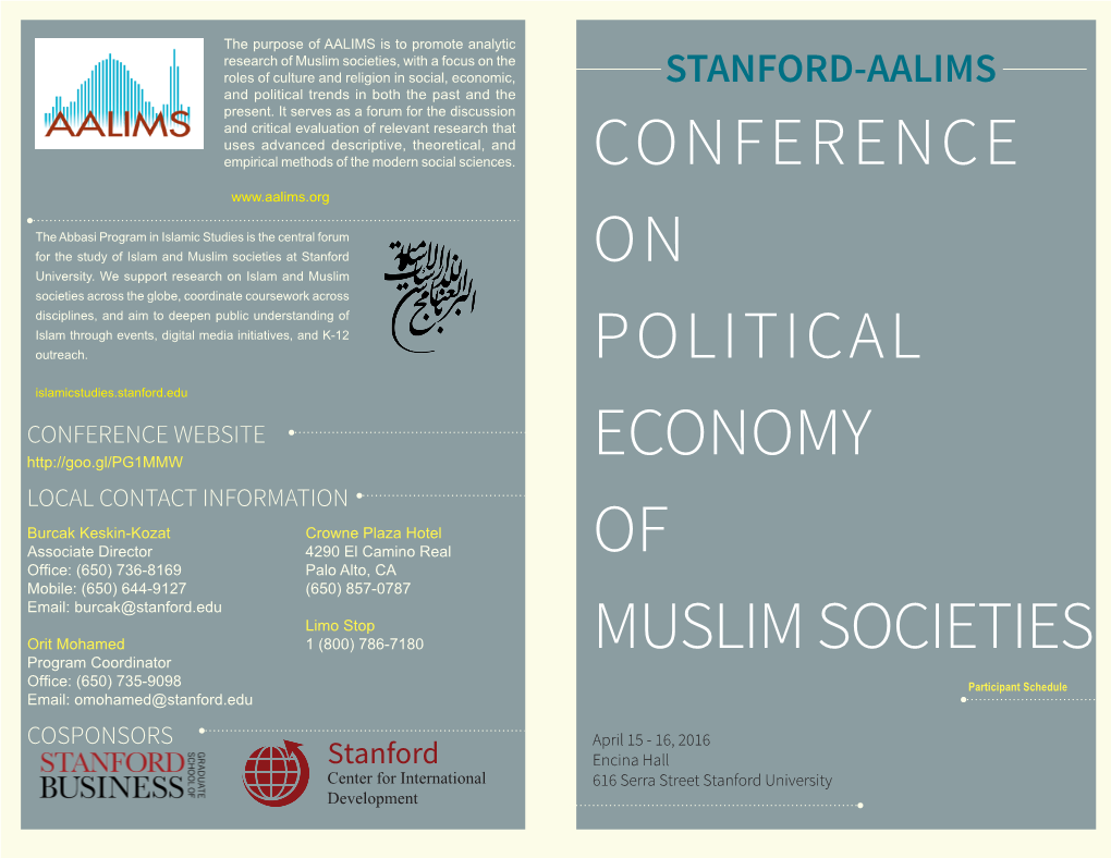 Conference on Political Economy of Muslim Societies