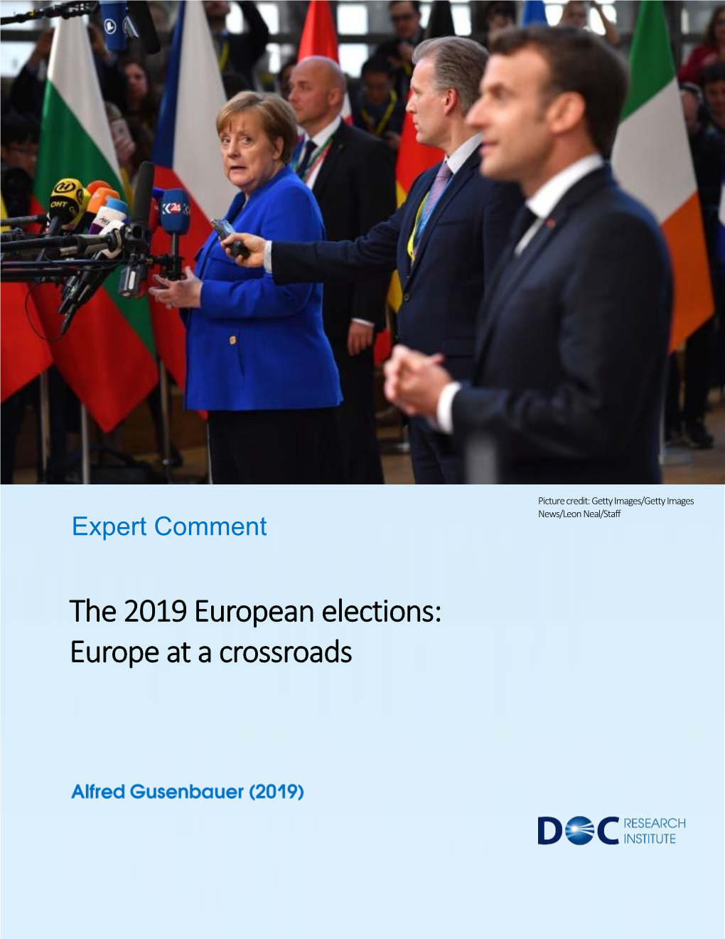 The 2019 European Elections: Europe at a Crossroads