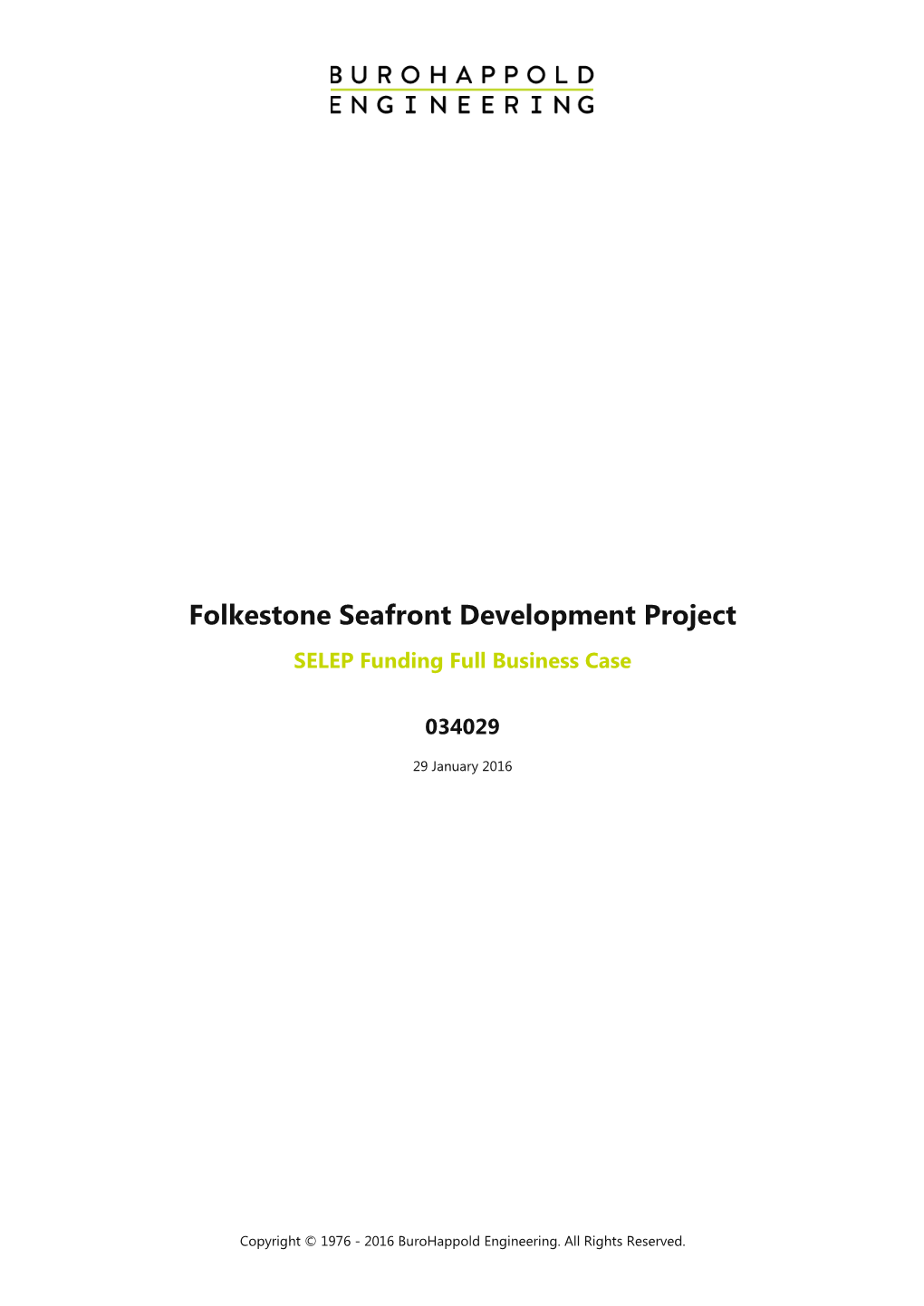 Folkestone Seafront Development Project SELEP Funding Full Business Case