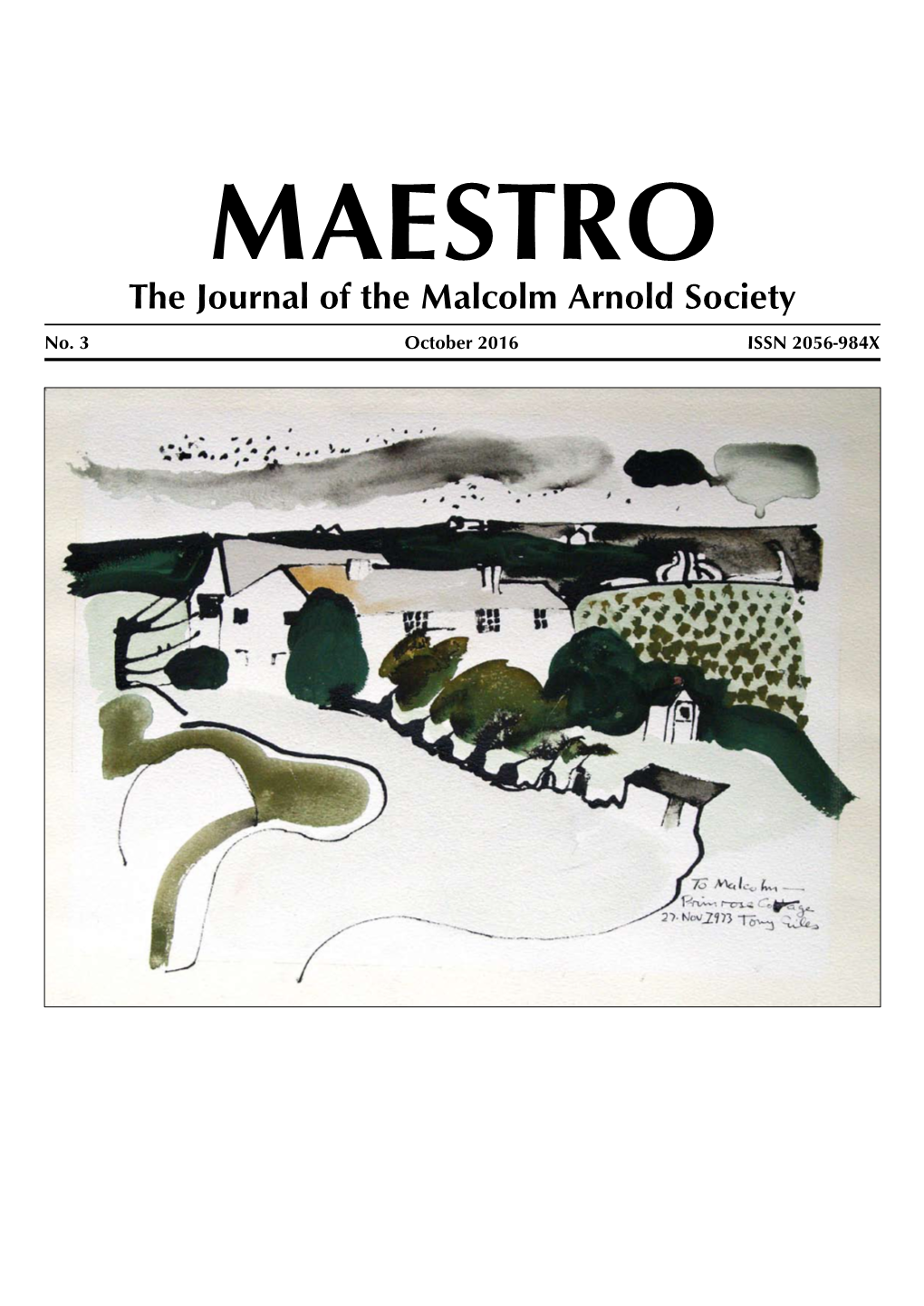 The Journal of the Malcolm Arnold Society No