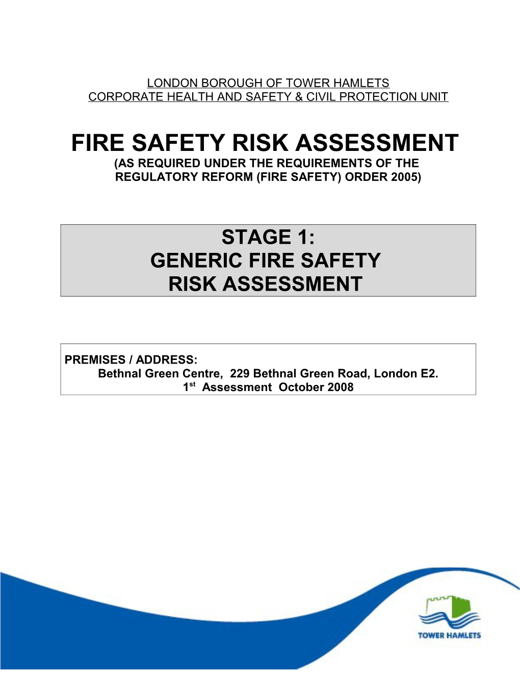 Fire Safety Risk Assessment