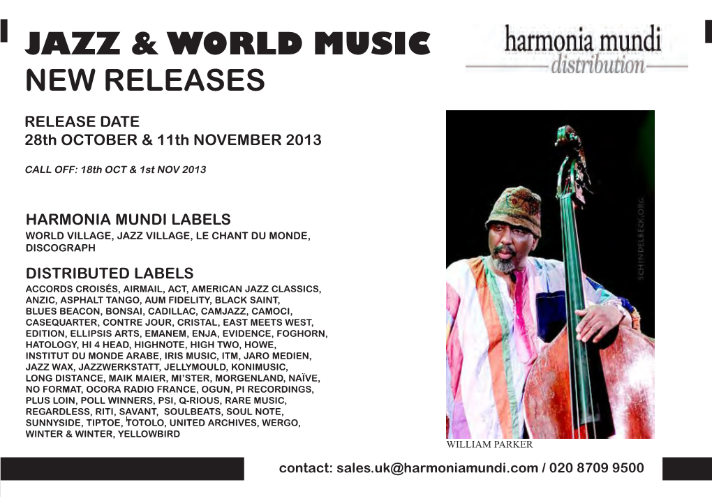 Jazz & World Music New Releases
