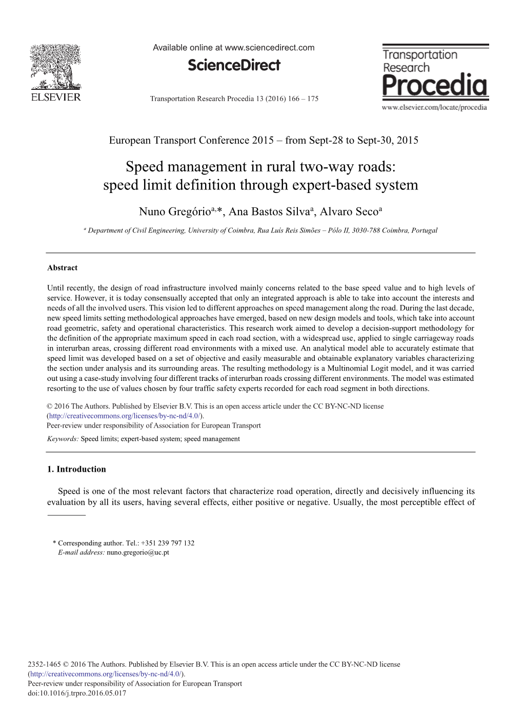 Speed Limit Definition Through Expert-Based System