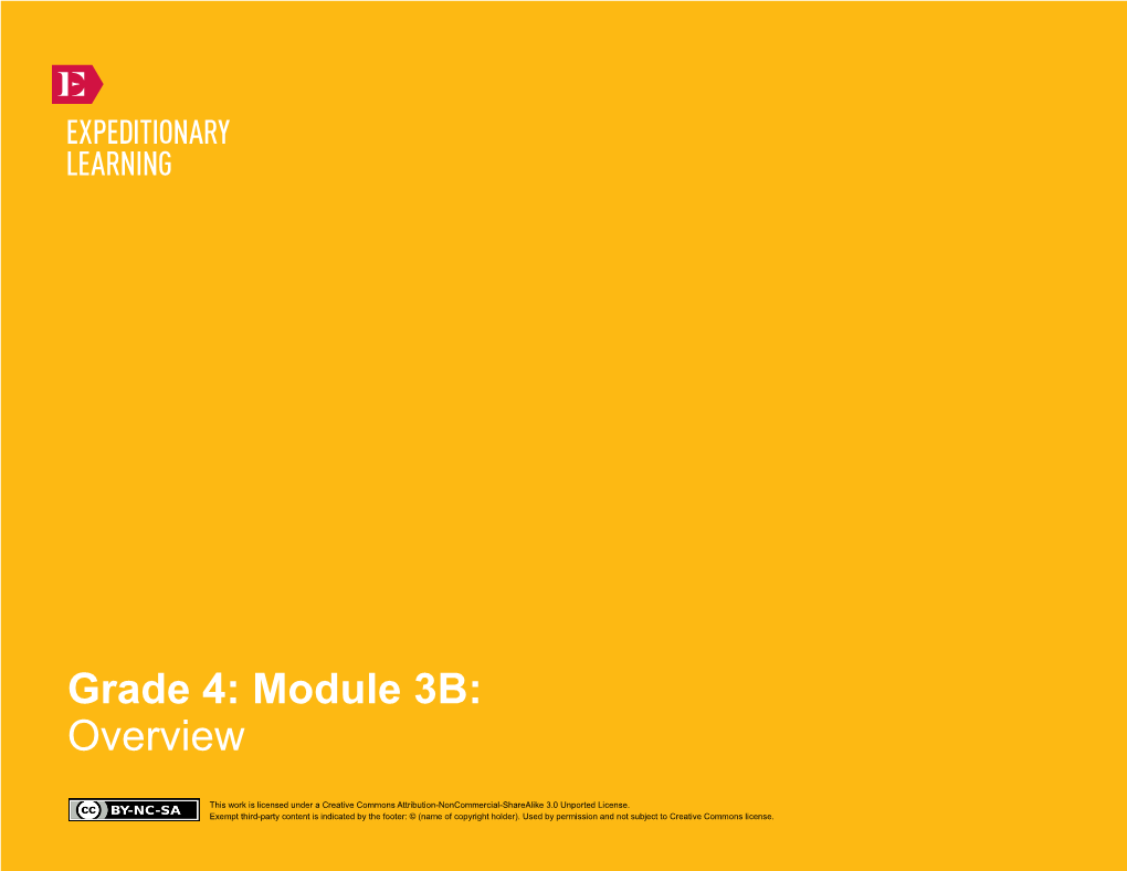 Grade 4: Module 3B: Overview