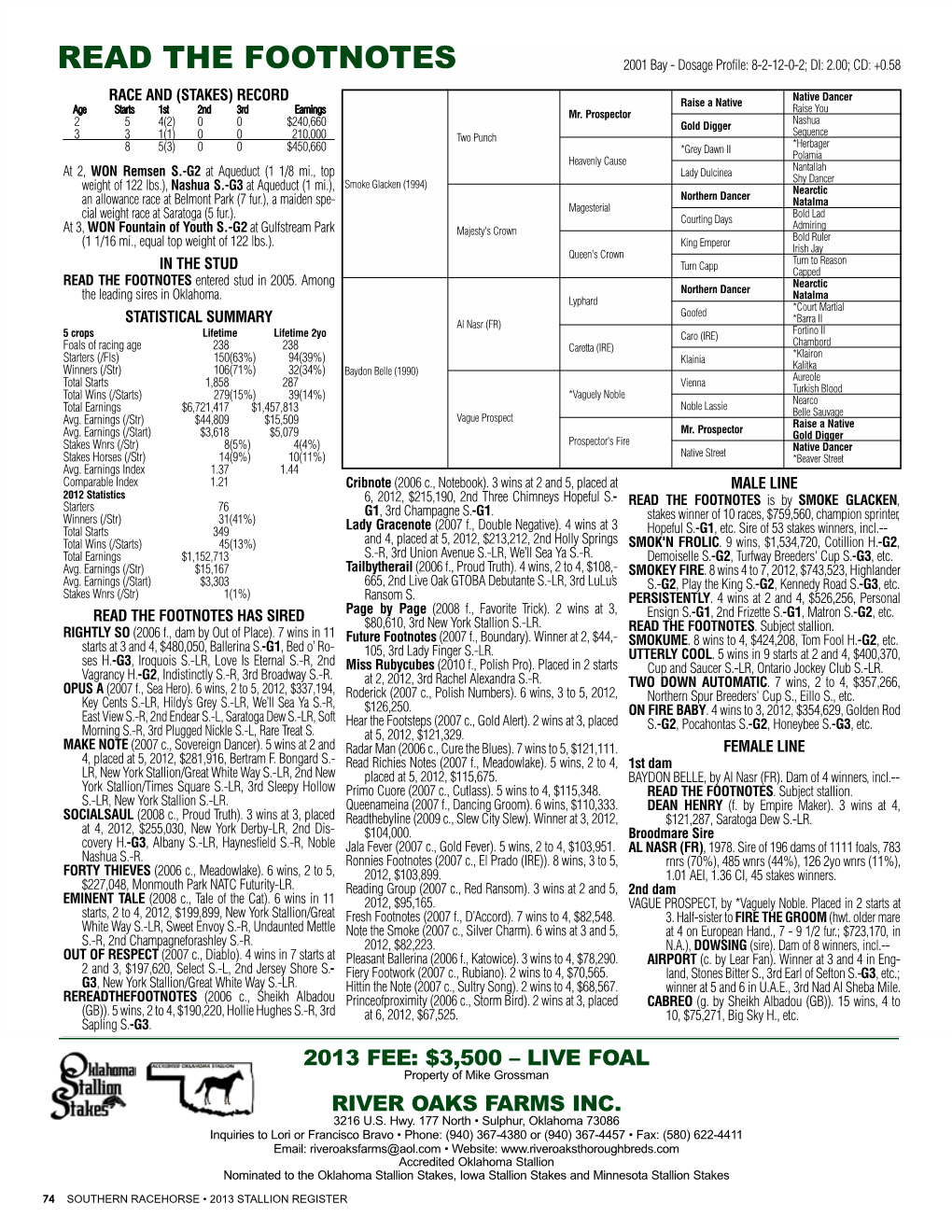 Read the Footnotes READ the FOOTNOTES Entered Stud in 2005