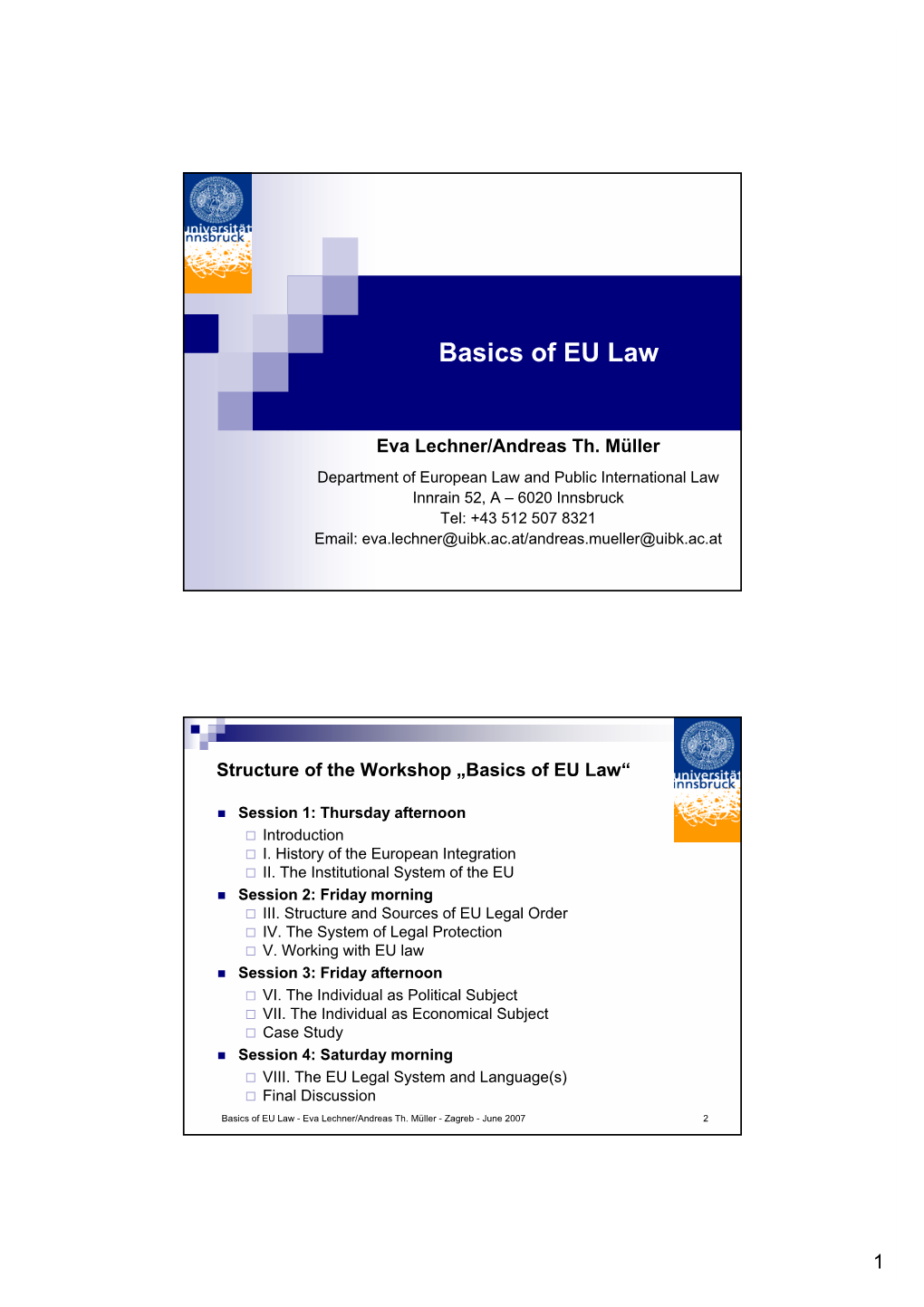 Basics of EU Law