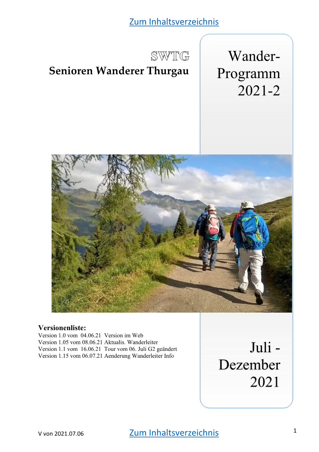Wander- Programm 2021-2 Juli