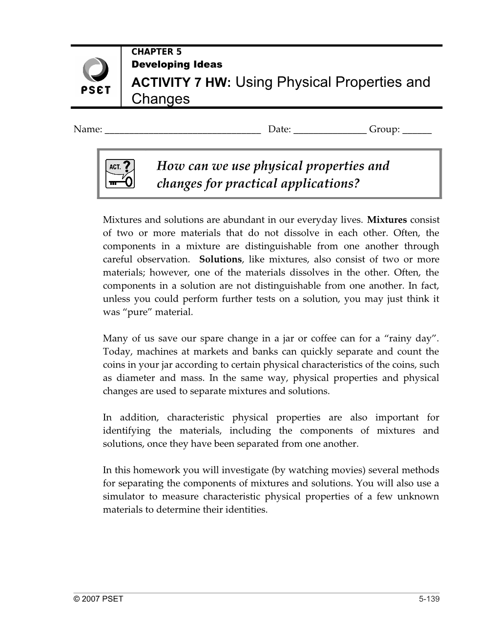 Unit 1 Cycle 2: Interactions and Energy