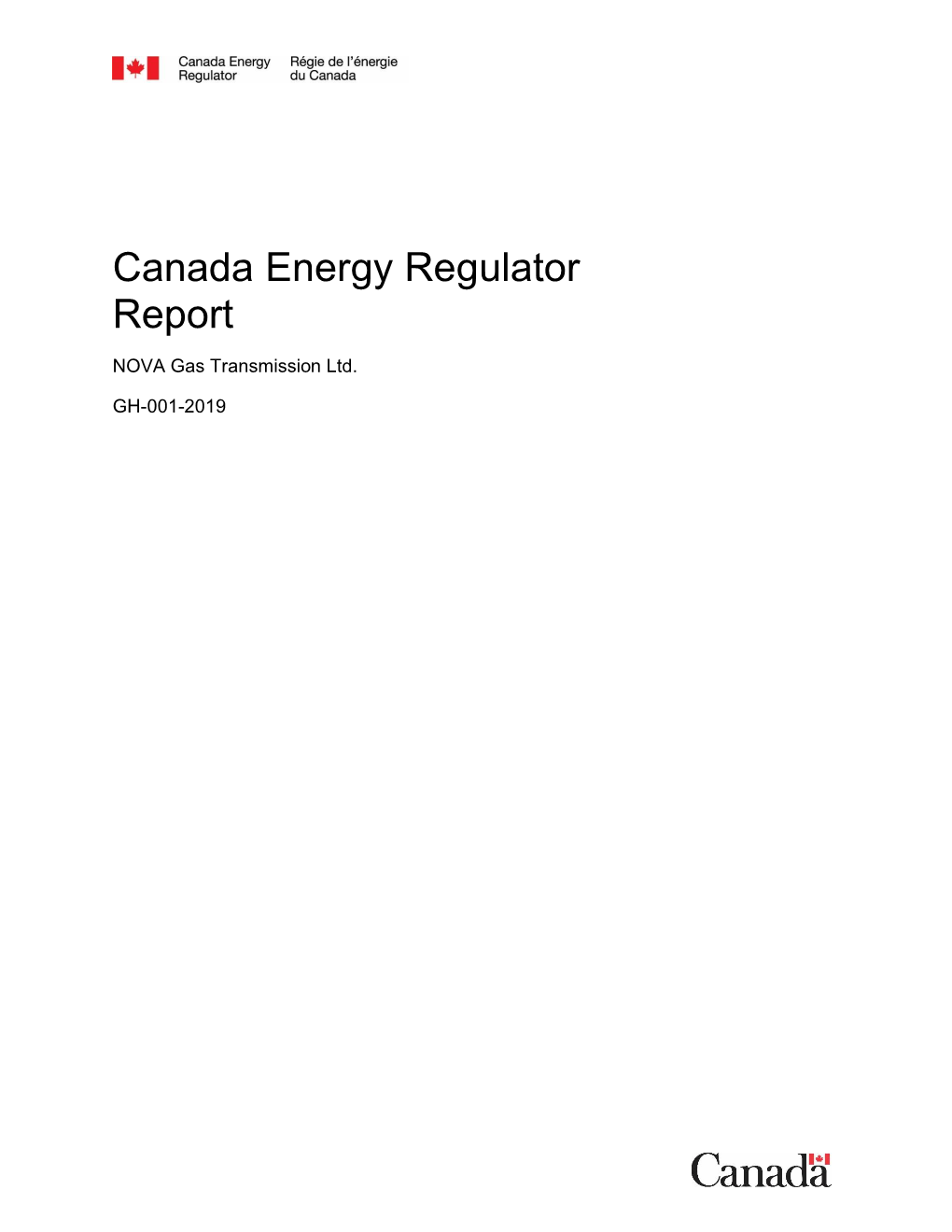 Canada Energy Regulator Report