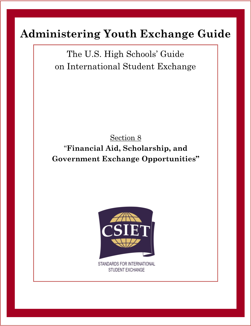 Administering Youth Exchange Guide