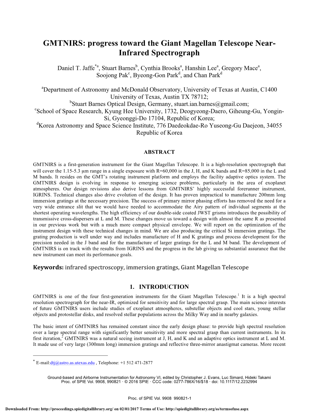 GMTNIRS: Progress Toward the Giant Magellan Telescope Near-Infrared Spectrograph